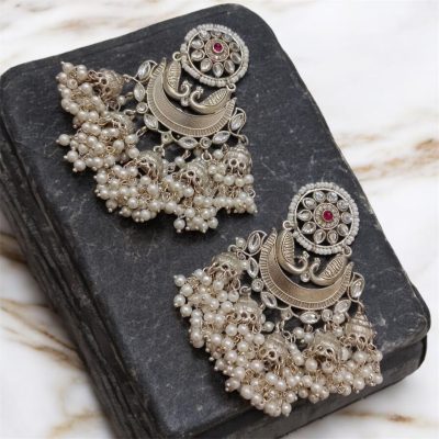 Pearl Droplets Heavy Jhumka