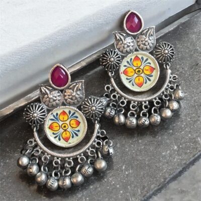 Silver Replica Chandbali