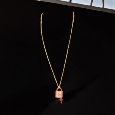 Lovelock & Key Pendant with Chain